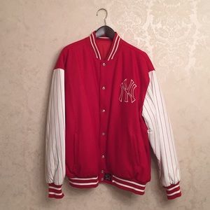 JH Design Red Reversible Yankees Jacket